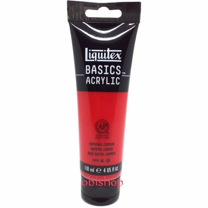 

NEW PRODUK CAT AKRILIK LIQUITEX BASICS ACRYLIC 118 ML NAPHTHOL CRIMSON MAWAR-89