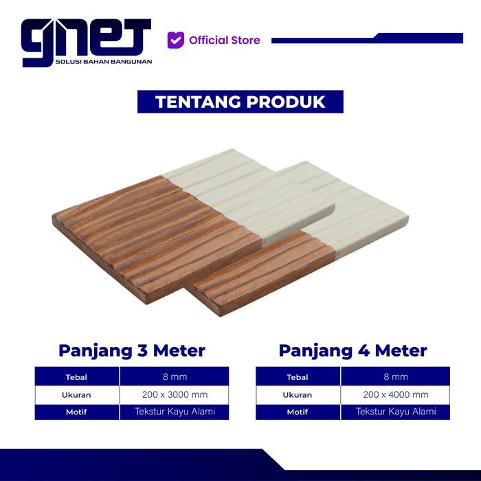 Pilihan- Gnet Silicate Plank Texture Lisplang List Plank Motif Kayu Alami