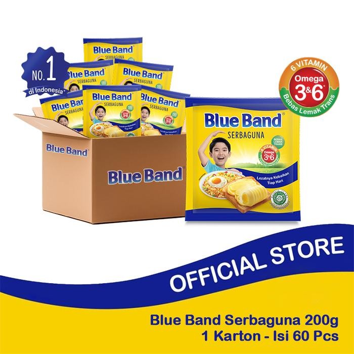 

Pilihan- Blue Band Serbaguna 200Gr 1 Karton Isi 60Pcs