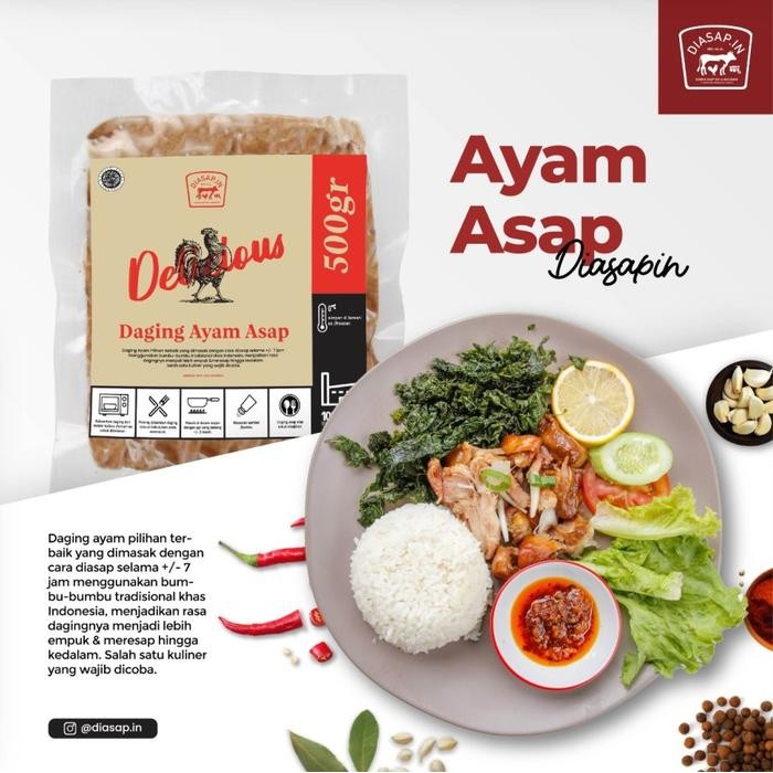 

Pilihan- Sei Ayam Bundle 500Gr Diasapin Daging Asap Ayam + 1 Sambal