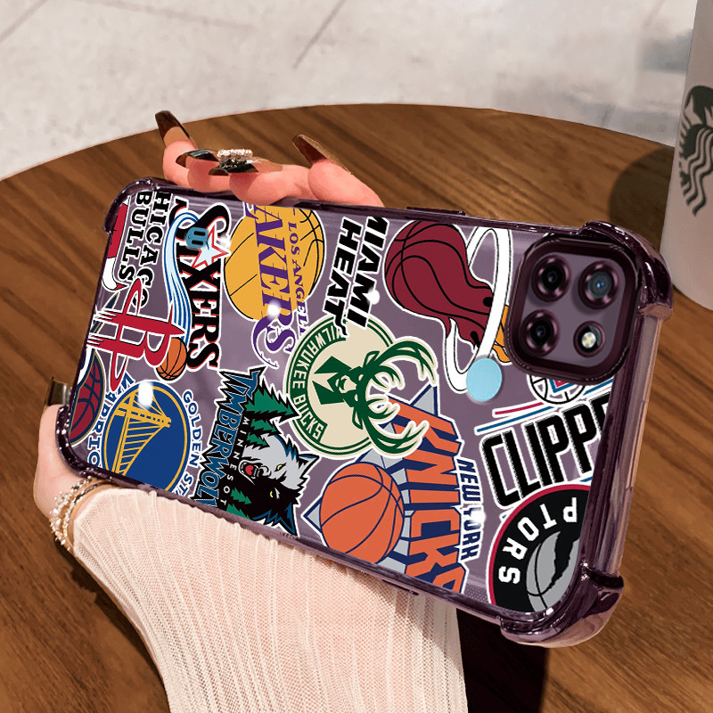 Casing Hp untuk Realme C21Y Realme C25Y C21 C15 Case Tren berolahraga Kasing airbag Kesing Silikon T