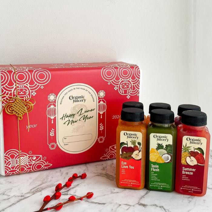 CNY Hampers Gift Set Cold Pressed Juice Imlek Hamper