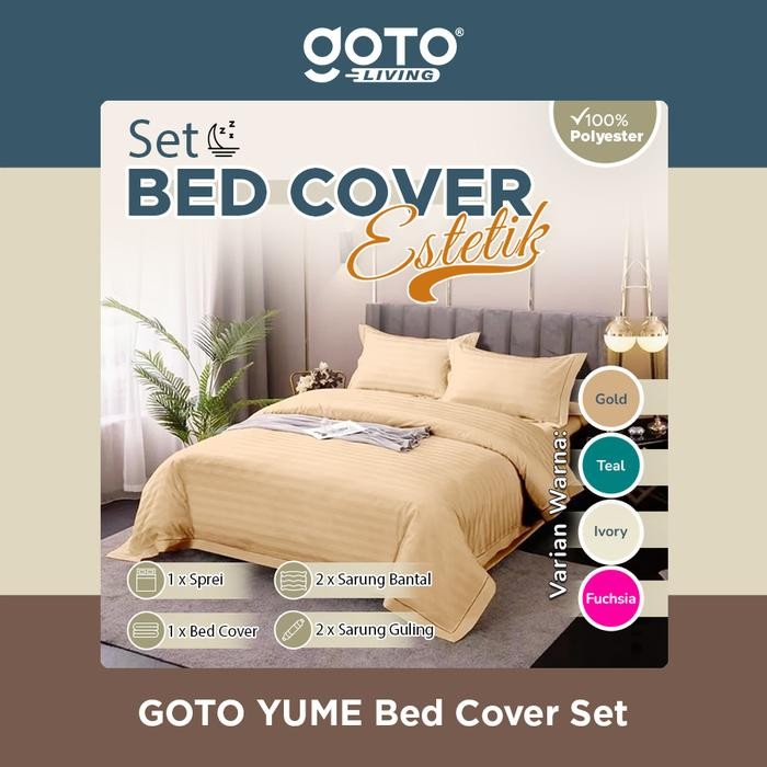 Goto Yume Bed Cover Sprei Bedcover Set Seprei Selimut Dewasa Tebal