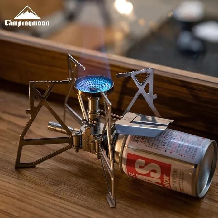 Kompor Ultralight Campingmoon Xd-3F Dan Xd-3Ne Dilengkapi Dengan Meja Lipat Campingmoon Gt-36