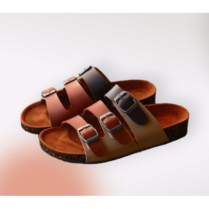 sandal slop kulit anak tali kombinasi Shoesmit Kozu Kids Handmade bandung