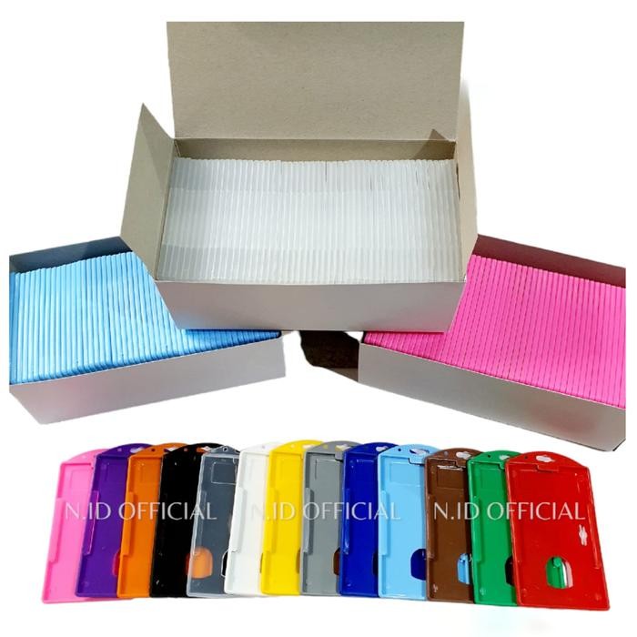 

New ID Card Casing / Case / Holder / Frame / Name Tag Plastik Satu Sisi Kartu E-toll E-money ATM BCA