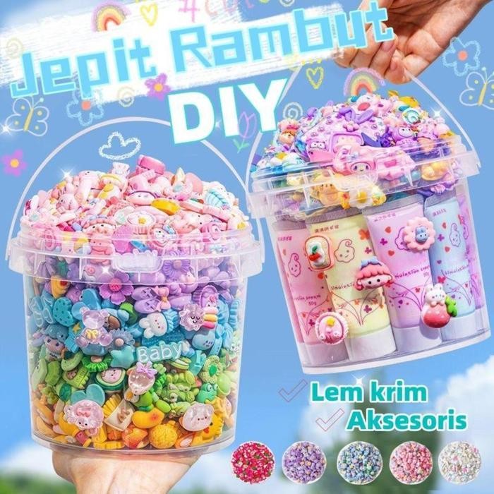 

New 70pcs DIY Krim Lem Jepit Rambut Kit /Rambut Jepit/ Deco Cream Kit Krim/ Lem Krim Simulation
