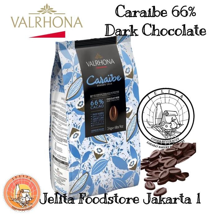

Stok Baru Valrhona Caraibe 66% Dark Chocolate 250gr