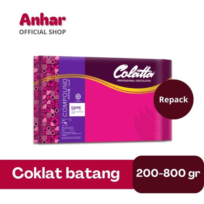 

Stok Baru Colatta professional dark chocolate compound repack