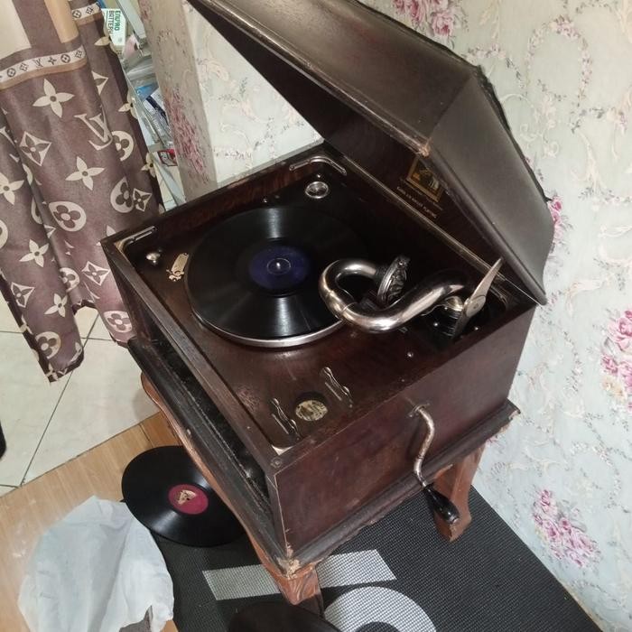 Gramopon 104 Antik th 1930-gramophone 104 antik pemutar piringan hitam