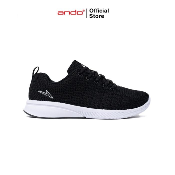 Pilihan- Ando Official Sepatu Sneakers Saga Wanita Dewasa - Hitam/Putih