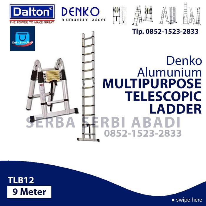 Ready tangga double teleskopik 9 meter Denko tipe TLB 12