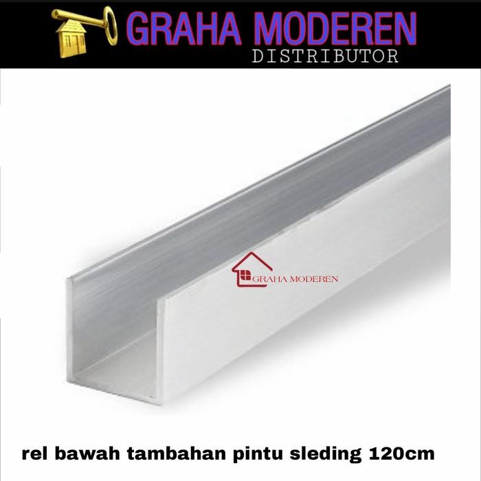 rel bawah pintu sliding / rel bawah tambahan pintu geser 120cm
