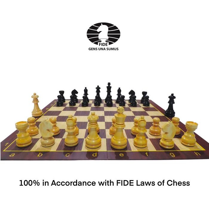 MJ Papan Catur Lipat Kayu Alexander Alekhine Chess Set
