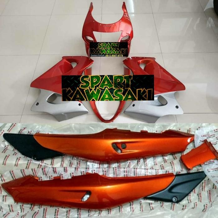 Body Fairing Fering Atas Bawah Depan Belakang Ninja Rr Old 150 Oren