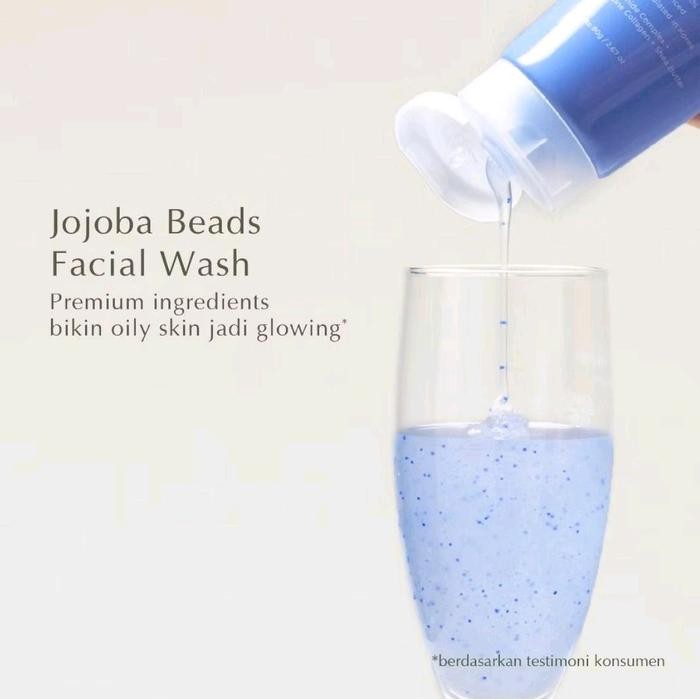 PEMBERSIH WAJAH HYALURONIC MOSSERU 5X DENGAN JOJOBA BEADS - 80GR/80ML - SPONS ACID FACIAL