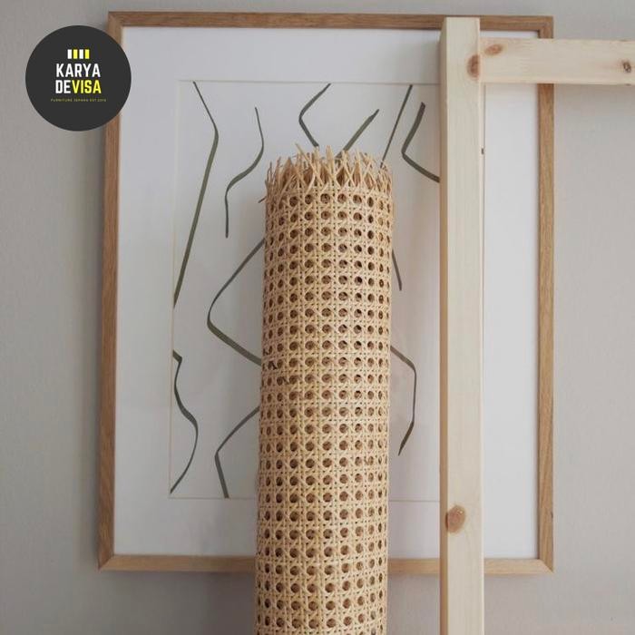 anyaman rotan kembang tanjung/lembaran rotan manual/rotan bali