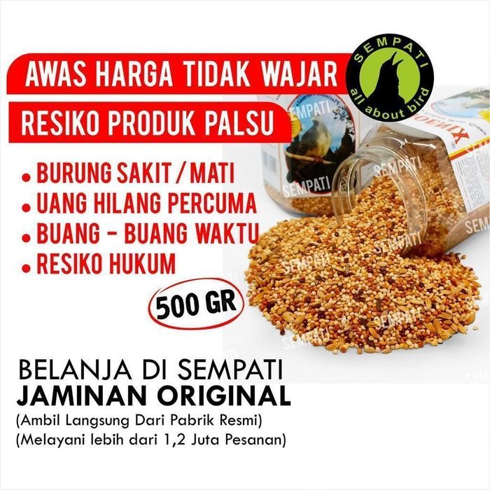 ces0- Sempati Phoenix Perkutut Pakan Harian Burung Perkutut Mix Biji Milet Godem Ketan Hitam