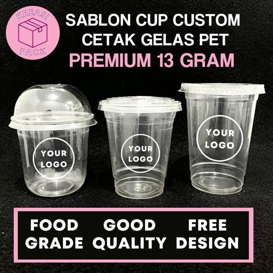 Sablon Gelas PET Cup - 1000 Pcs