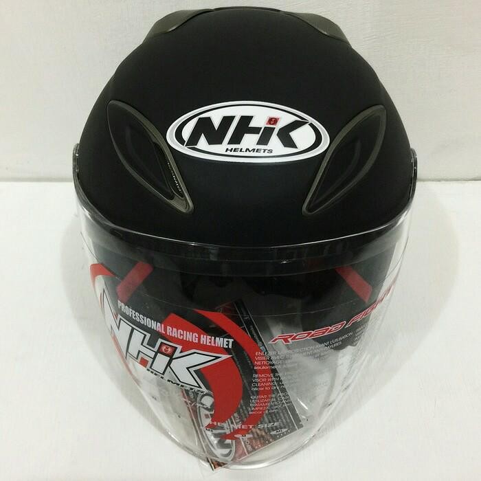 HELM NHK R6 SOLID BLACK DOFF HITAM DOP