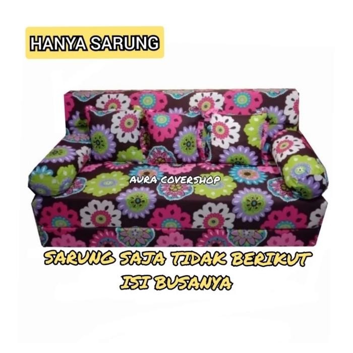 Sarung sofabed busa inoac/royal tebal 20 cm no 1 2 3 4 / seprai resleting kasur busa sofa bed all