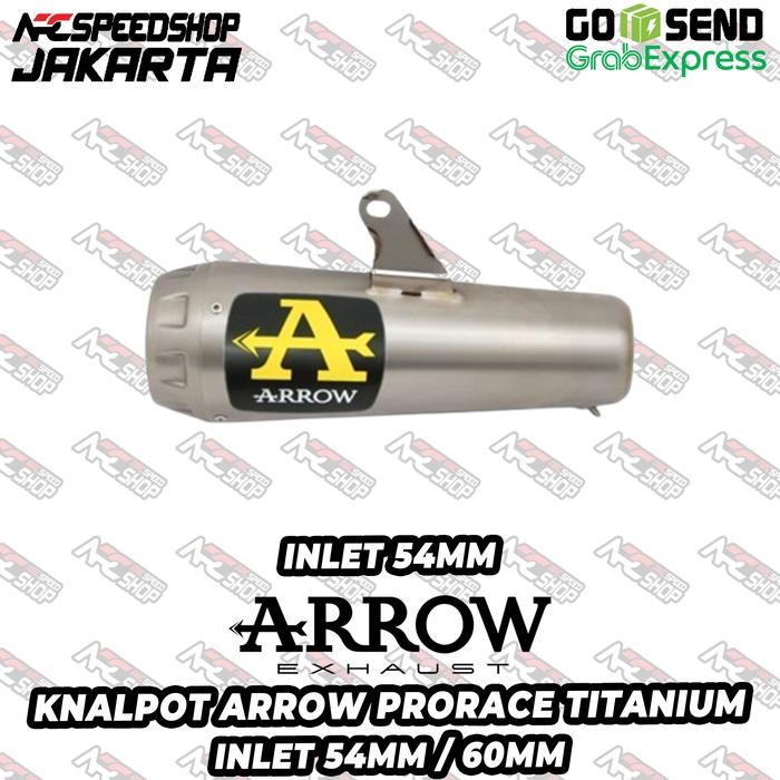 Knalpot Arrow Pro Race Prorace Silencer 54mm / 60mm Titanium Original