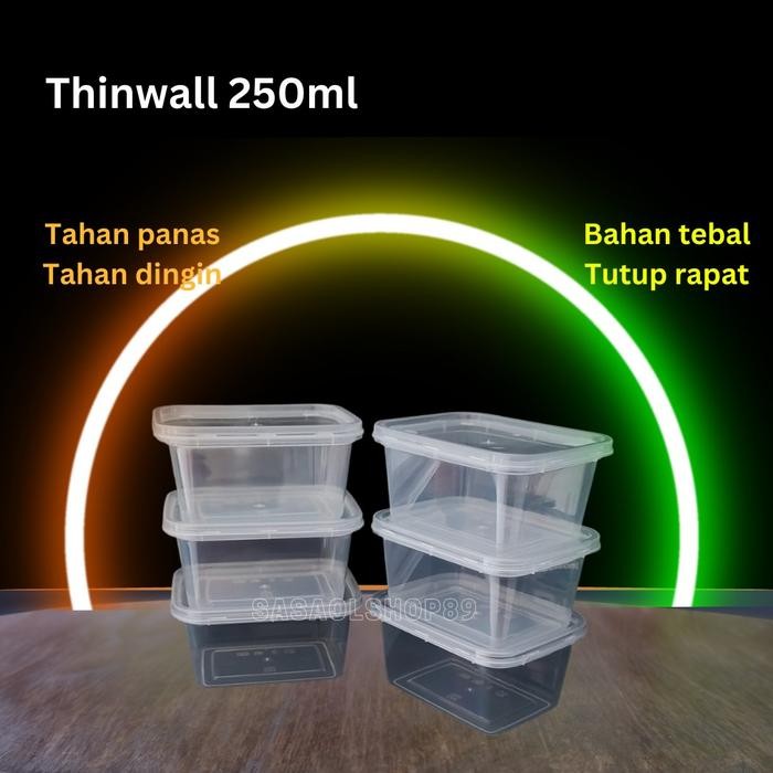 DJJ DM Thinwall Kotak persegi panjang 250ml
