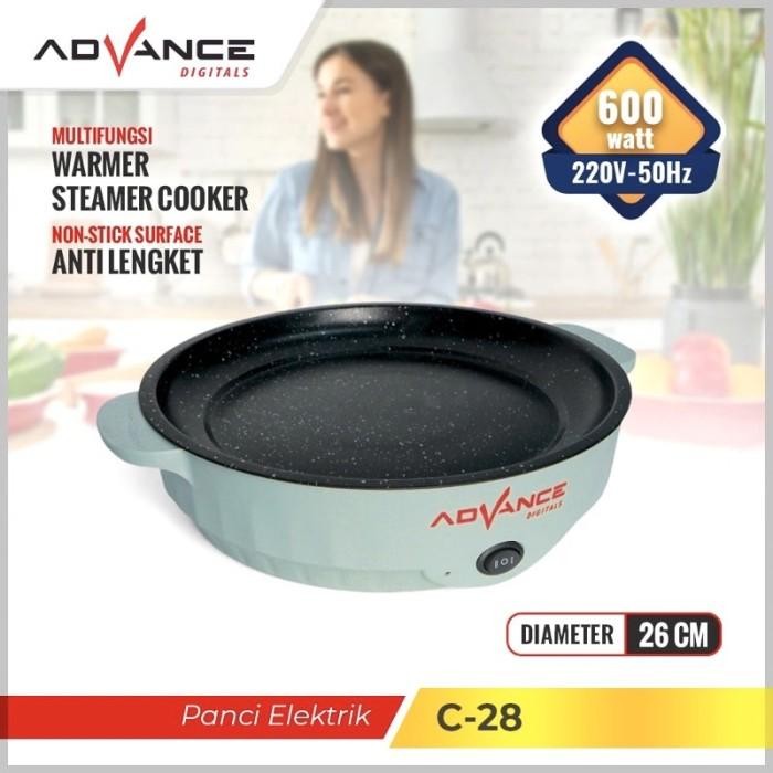 Panci Listrik Serbaguna Advance Warmer Steamer Cooker C-28 Ukuran 26cm