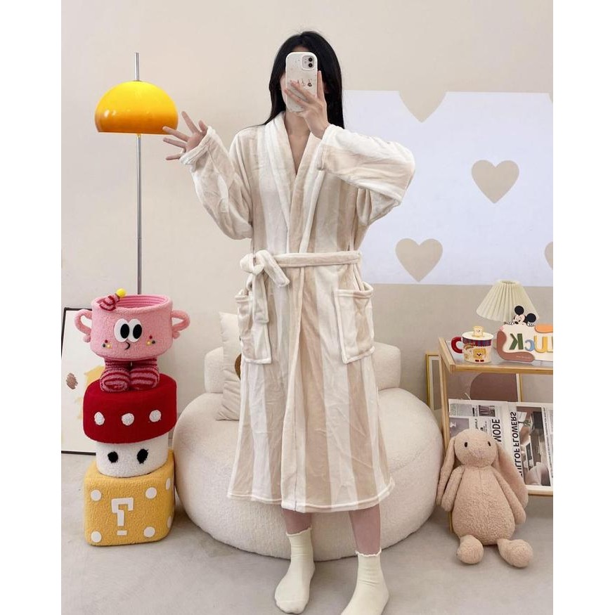 JC Set Kimono Bulu Handuk Import / Kimono handuk wanita import