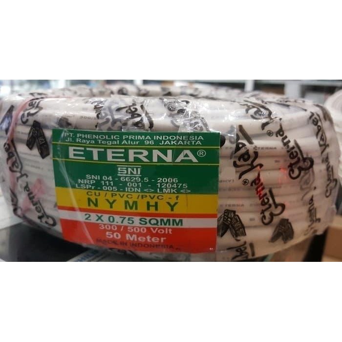 Kabel Eterna Nym 2X0.75Mm Kabel Listrik Eterna Nym 2X0,75Mm 50 M