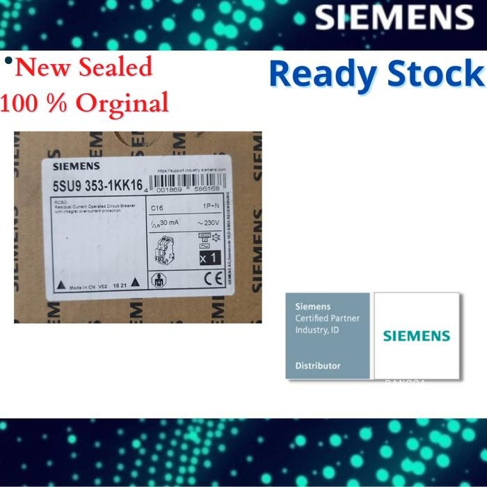 Siemens 5Su9353-1Kk16 Rcbo, Icn: 4,5Ka, 1P+N, Type Ac, 30 Ma