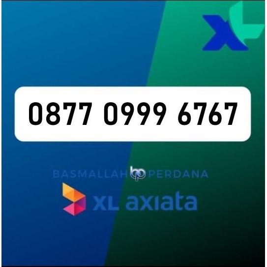Nomor Cantik XB77 0999 6767 Perdana XL 4G 5G YOP925