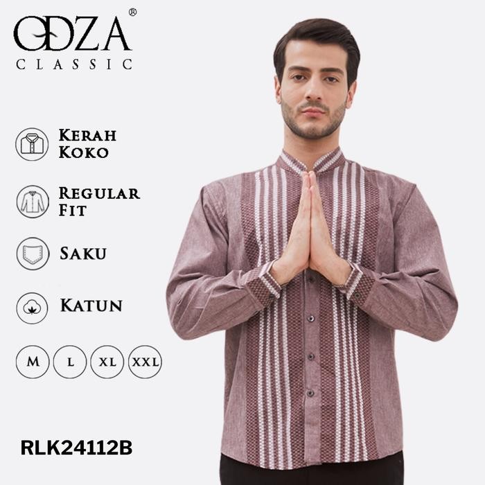 TERMURAH Odza Baju Muslim Pria Koko Lengan Panjang Regular Fit Ajmal READY STOCK