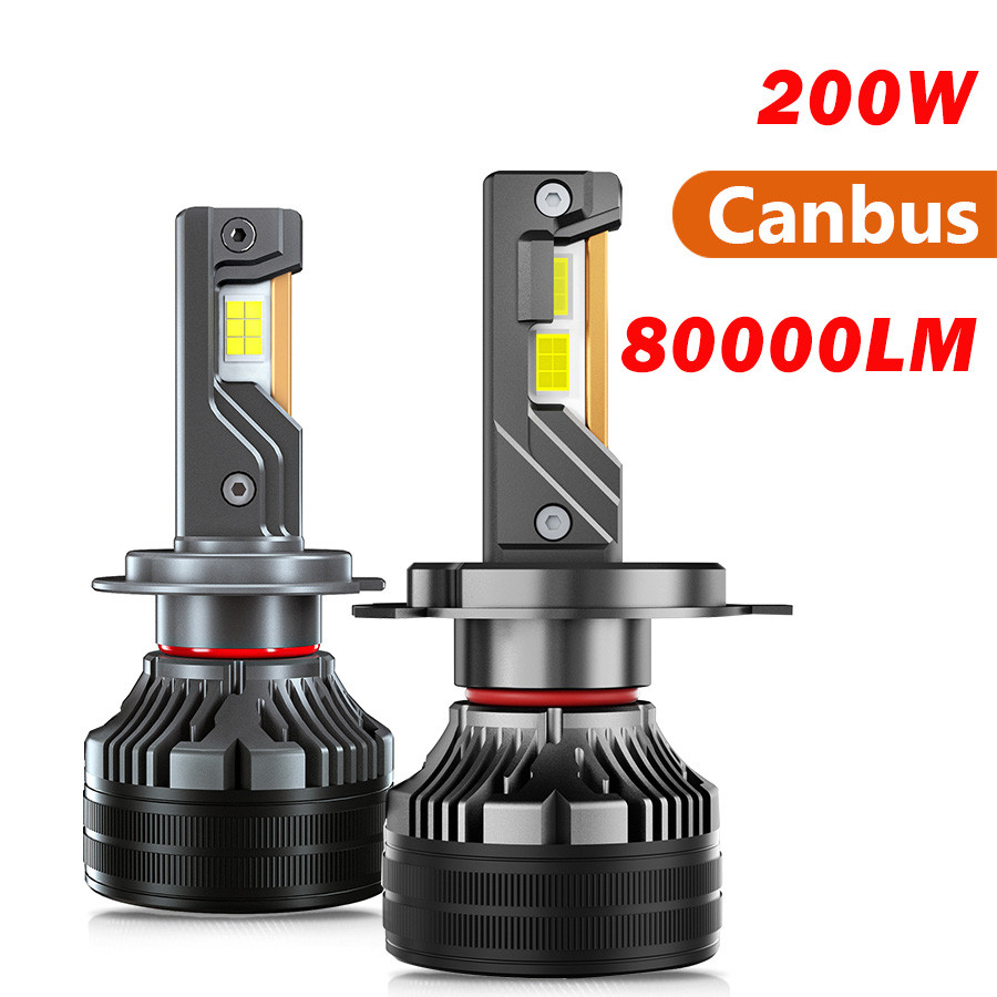 H7 LED Headlight Bulb 80000LM 200W 4300K 6000K H4 LED H1 H11 HB3 9005