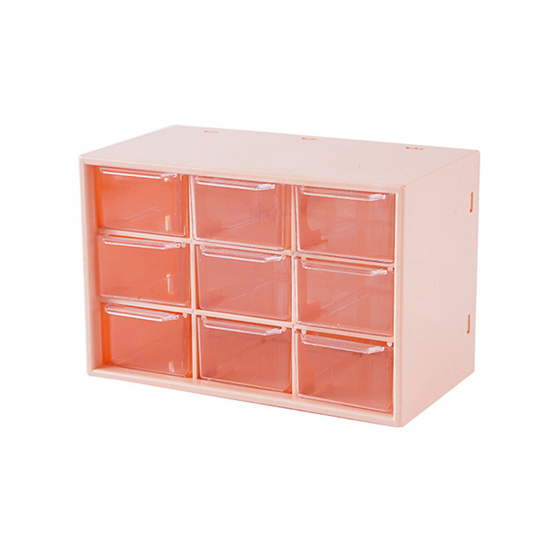 9 Drawers Storage Cabinet Organiser,Desktop Organizer with 9 Grad Mini Transparent Cabinets Drawers,