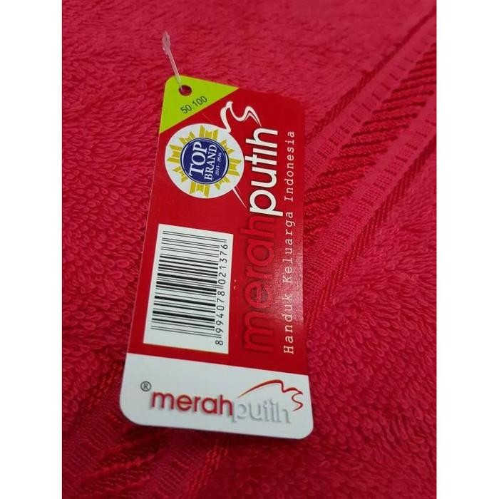 Handuk Merah Putih 50X100 Grade A By Terry Palmer Polos Souvenir Promo 