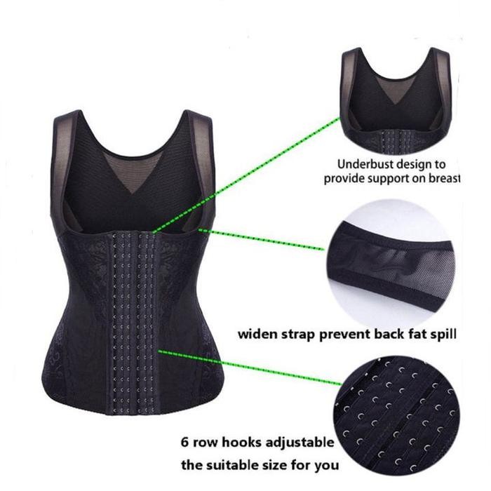 Yagoo - Korset Pelangsing Perut Buncit Wanita Korset Long Torso Korset Baju Pelangsing Korset