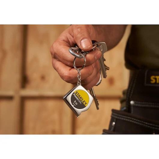 3b8e- Stanley Keyring Powerlock Measuring Tape / Meteran Manual 1 Meter 0-39-055