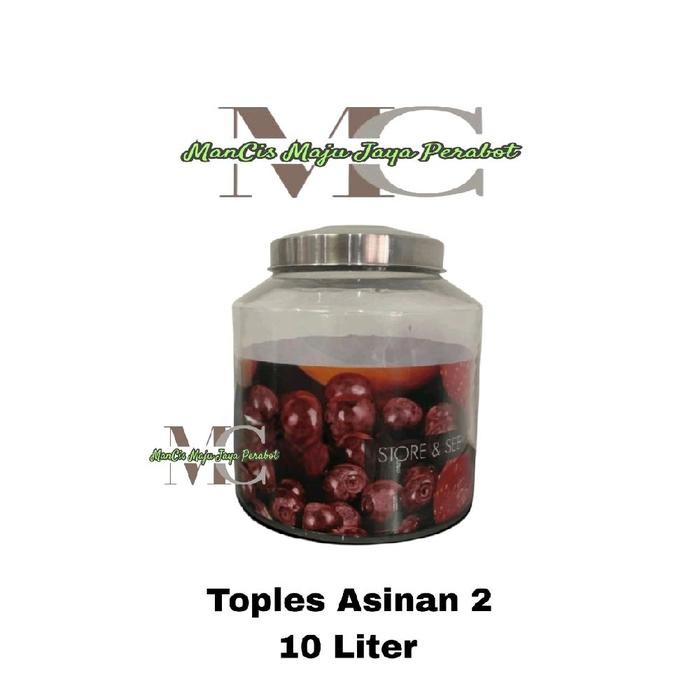 TOPLES KACA ASINAN 2 SEAL DLX 10 LITER / TOPLES MAKANAN SERBAGUNA TOPLES KERUPUK