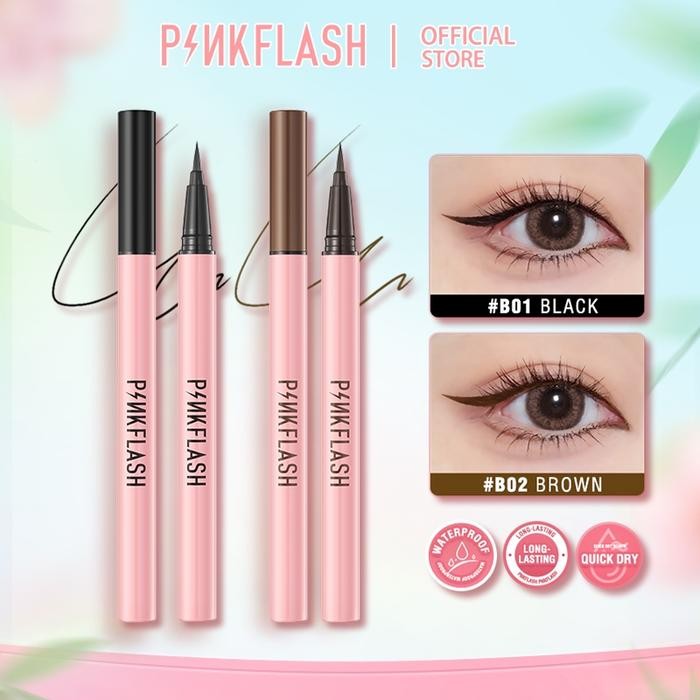 StokBANYAK- Pinkflash Waterproof Easy Eyeliner - Waterproof Liquid Eyeliner - Virgo Shoop