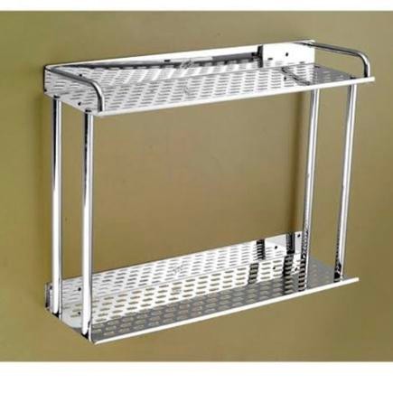 rak 2 susun stainless tempat sabun 40cm