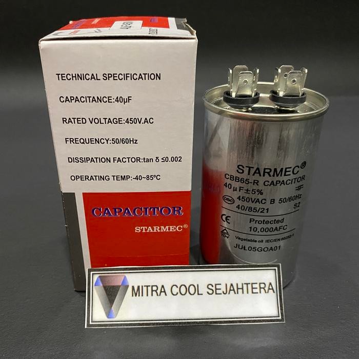 KAPASITOR AC 40 MIKRO CAPASITOR AC 40UF CAPASITOR 40 UF (Starmec)