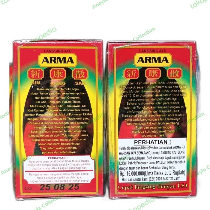 jsj7- Arma Pelangsing 30 Kapsul Original