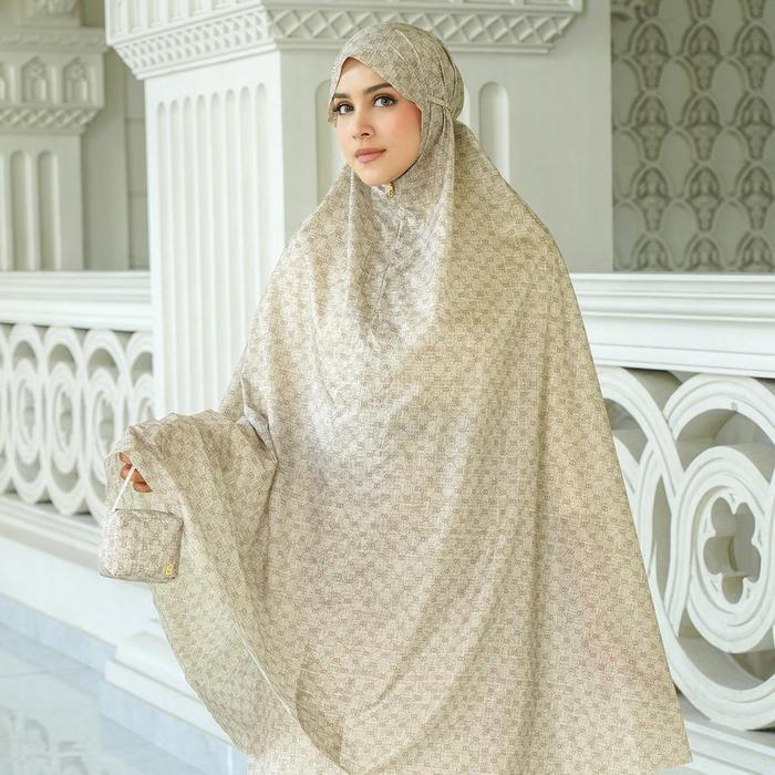 Buttonscarves Monogram Mini Capsule Prayer Robe. - Khaki