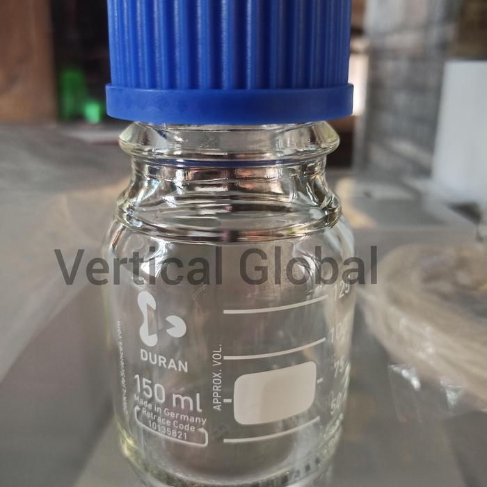 LABORATORY BOTTLE BOTOL LAB LABORATORIUM 150 ML DURAN KACA BENING