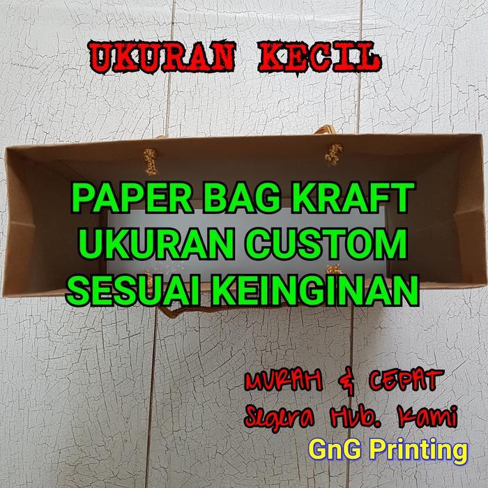 Khusus Gosend Paper Bag Kraft Kecil, Kantong Kertas, Paper Bag, Uk. Custom