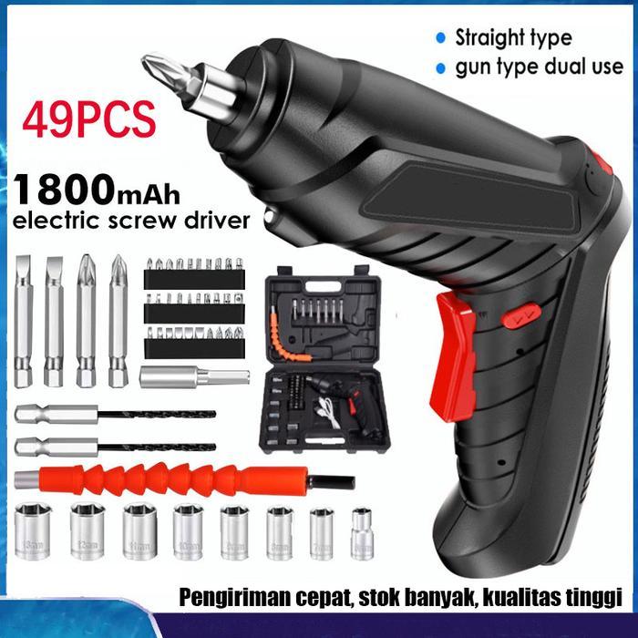 Krisbow Modern - Cordless Screwdriver 4.2 V / Obeng Listrik Electric / Baterai Impact Cordless Drill