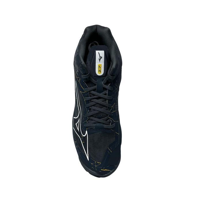 Sepatu Voli Volly Mizuno Wlz 7 Mid Black Gold Original Terlaris