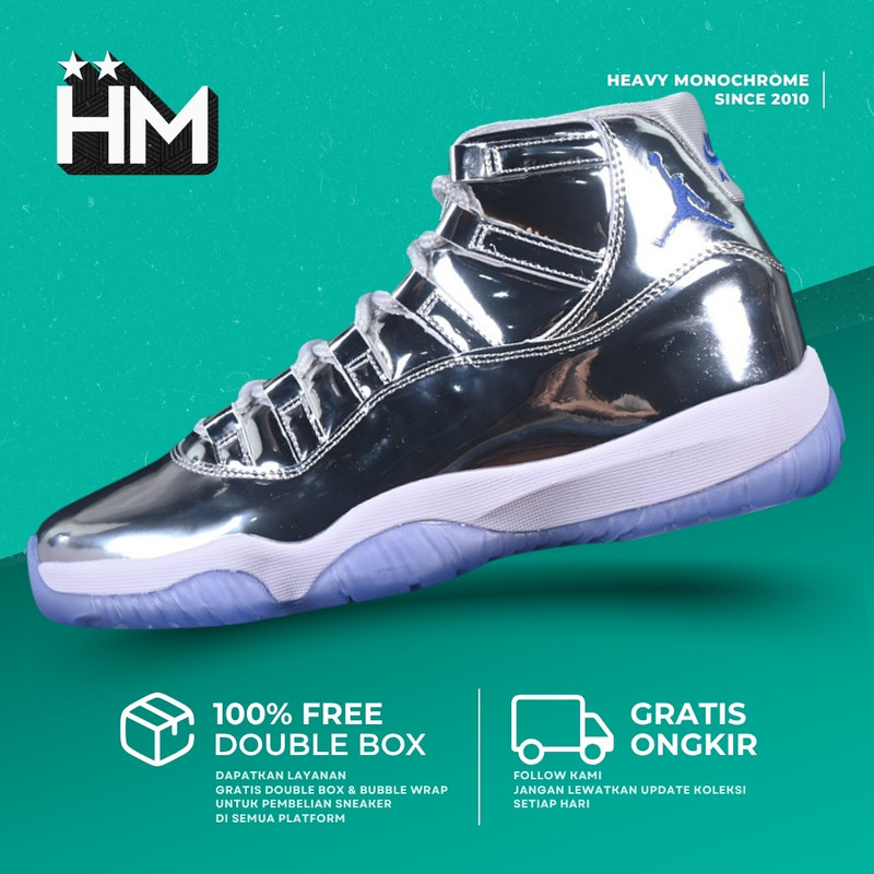 Jordan 11 Chrome White Icy Sneaker CT8012-730 (Size 40-47.5)