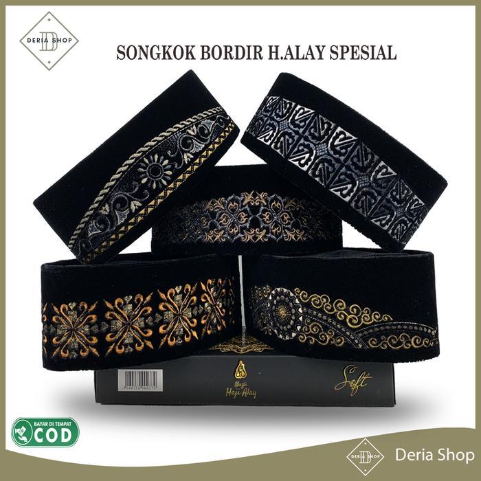 New Peci / Songkok / Kopiah / Awang Super Haji Alay Bordir Spesial Ac